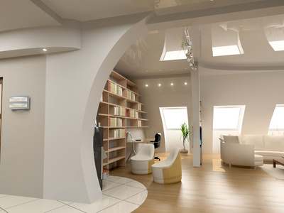 modern interior design (computer generated image 3D)